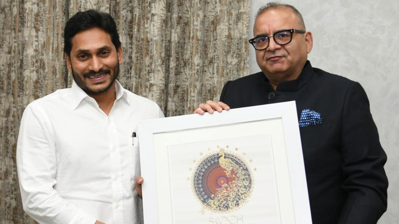 Chief Minister Y S Jagan Mohan Reddy conferred Chief Minister of the Year Award by SKOCH Group